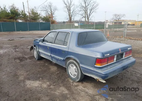 1992 Dodge Spirit Le z USA, uszkodzony, nr VIN 1B3XA5634NF258795